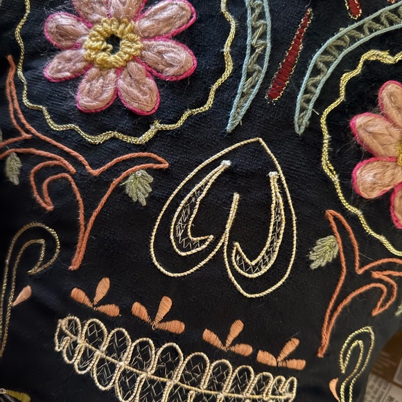 dias de los muertos, world market sugar skull embroidered pillow,day of the dead - Picture 5 of 5